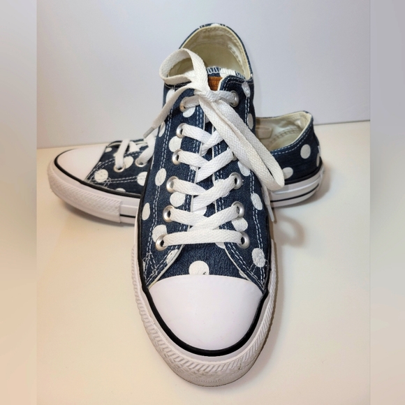 Converse Shoes - Converse Chuck Taylor All Star  Blue w white Polka-Dot Womens 8